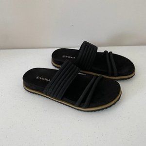Vivaia Chaya Slides Casual Sandals Black Womens EU 37
